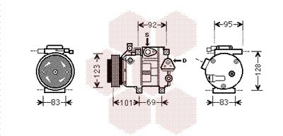 VAN WEZEL Компрессор, кондиционер 8200K214